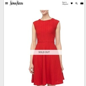 Chetta B Wave Knit Fit-And-Flare Dress